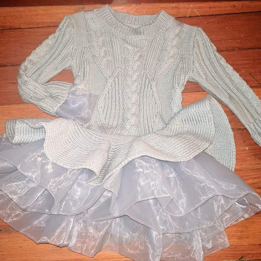 Girls Toddler Boutique Sweater Dress 18/24mo New